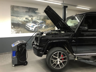 Getriebeölspülung bei Mercedes G63 AMG Getriebeölspülung bei Mercedes G63 AMG